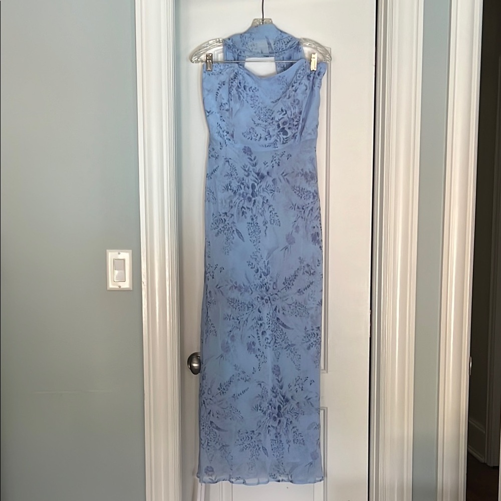Park & Fifth Chelsea Blue Floral Maxi Dress